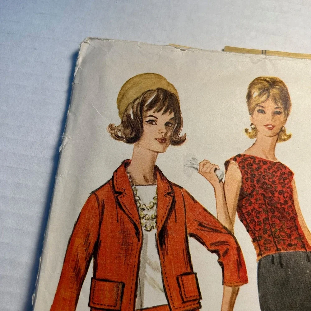 McCalls Vintage 1960's Pattern #6531‎ Misses and Junior Suit/Overblouse Size 12